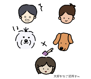 オールドイングリッシュシープドッグ　イラスト