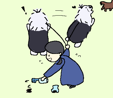 オールドイングリッシュシープドッグのイラスト