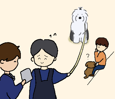 オールドイングリッシュシープドッグ　イラスト