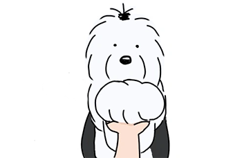 オールドイングリッシュシープドッグ　イラスト